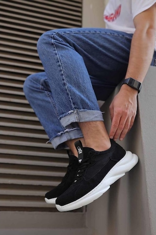 Knack Sneakers Ayakkabı 065 Siyah Süet (Beyaz Taban) (553565736)