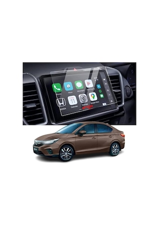 Honda City 8 İnç Navigasyon Uyumlu Ekran Koruyucu Şeffaf Nano