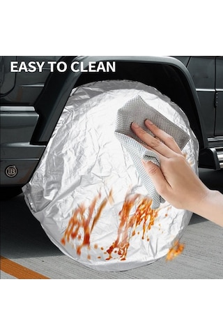 Besthome1 Karavan Ve Kamp Aracı Lastik Kılıfı Uv Koruma, Toz Geçirmez, 4 Lü Set, 73cm Çap 27-29 İnç