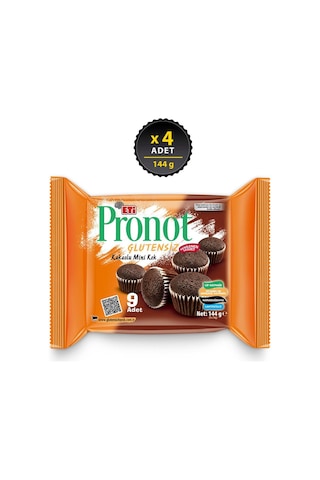 Eti Glutensiz Pronot Kakaolu Mini Kek 4 x 144 G