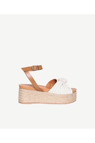 Yargıcı Kumaş Bantlı Espadril Sandalet 26ykay4021x 057 Taba