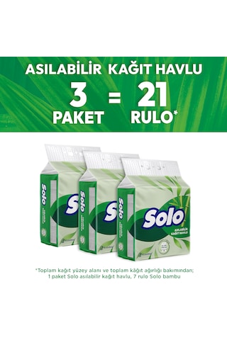 Solo Asılabilir Kağıt Havlu 1=7  3'lü