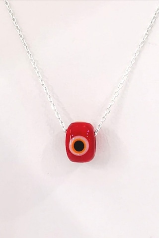 Omar Silver Kadın Nazar Boncuklu Doğal Taşlı Gümüş Kolye Omr8216 (513868113)