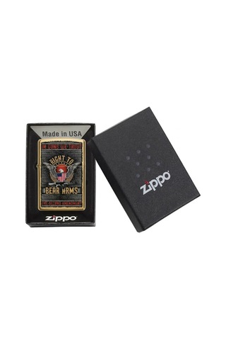 Zippo In Guns We Trust Dizayn Çakmak Sarı