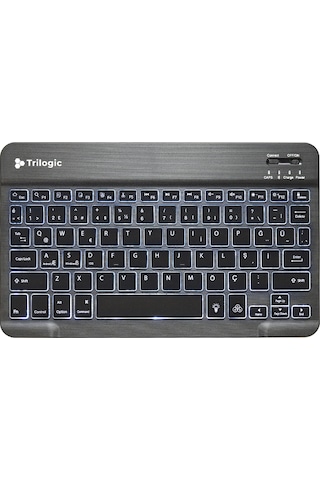 Trilogic Bright KBT501 7 Renk Led Aydınlatmalı Kablosuz Bluetooth Klavye