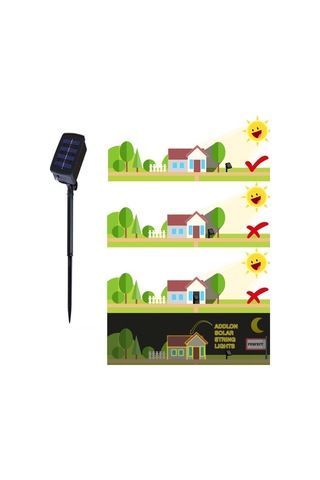 Vkemall Güneş Enerjili Led Bakır Tel Işık Zinciri, Ip65 Su Geçirmez, 21.9m 200 Led, 8 Fonksiyonlu, Dış Mekan Partisi Dekorasyon Işığı, Bz977 Beyaz Gri Beyaz