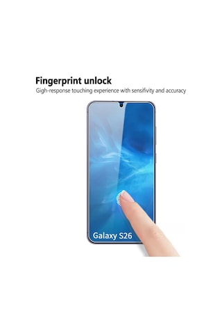 Samsung Galaxy S26 İle Uyumlu Ekran Koruyucu Şeffaf Temperli Kırılmaz Cam Ekran Koruyucu 2 Adet