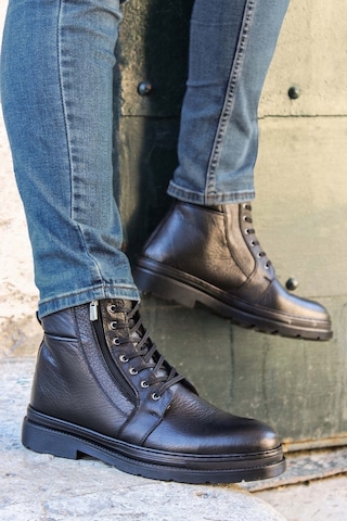 Hakiki Deri Erkek Klasik Bot 943sma926 Siyah