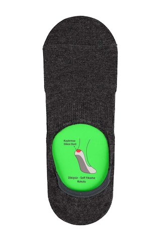 Jiber Erkek Bambu Babet Çorap 7001- 12 Adet Antrasit