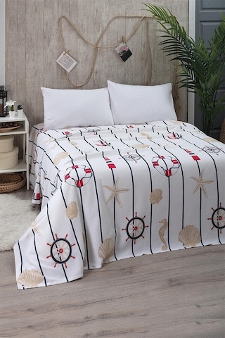Mulberry Marine Tek Kişilik Pike Yatak Örtüsü 170 x 230