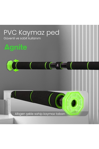Agnıte Ayarlanabilir Kapı Barfiks Demiri 60-100 Cm Ev Tipi Fitness Yeşil