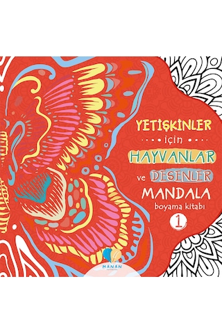 Yetişkinler için 2 Adet Hayvanlar ve Desenler Mandala Kitabı