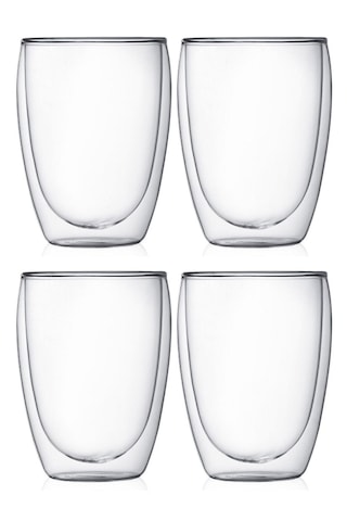 4 Adet 300 Ml Yeni Çift Cidarlı Çay Ve Kahve Bardağı