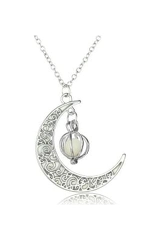 Karanlıkta Parlayan Ay Yıldız Moon Kolye Çok Renkli