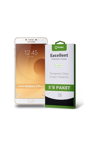 Samsung Uyumlu Galaxy C9 Pro Ekran Koruyucu Cam 5 Adet Ekonomik Paket (541371384) 20 Tl Fark Ile Apple iPhone Hızlı Şarj Kablosu