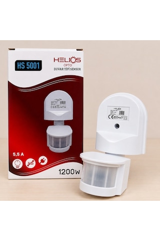 Helıos Duvar Tipi Hareket Sensörü-1200w Beyaz Helıos Duvar Tipi Hareket Sensörü-1200w Beyaz