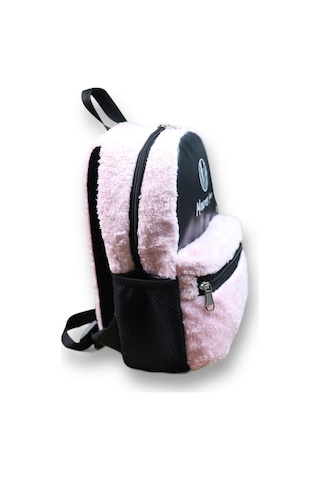 Monte Lui Mnt3637 Peluş Sırt Çantası Pembe Siyah