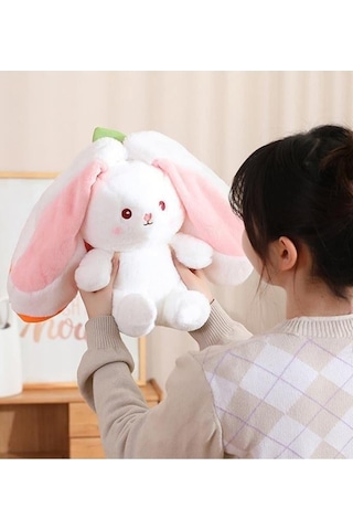 Çilek Tavşan Çantalı 30 Cm Çok renkli