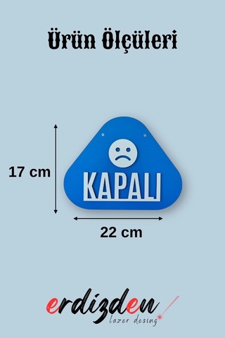 Emoji Desenli Açık-kapalı Yönlendirme Tabelası - Kırmızı