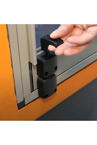 Ayrıntıshop Makrowin Makro Sürgülü Cam Balkon Plastik Kilit Siyah