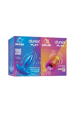 Durex Titreşimli Anal Plug Tıkaç + Durex Manuel Yumuşak Ve Esnek Mastürbatör