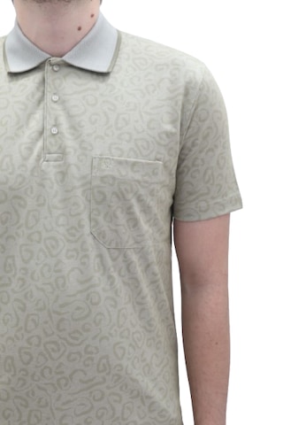Santa Dmctekstil Erkek 2026 Desenli Klasik Kesim Rahat Kalıp Tek Cepli Polo Yaka T-shirt Yeşil
