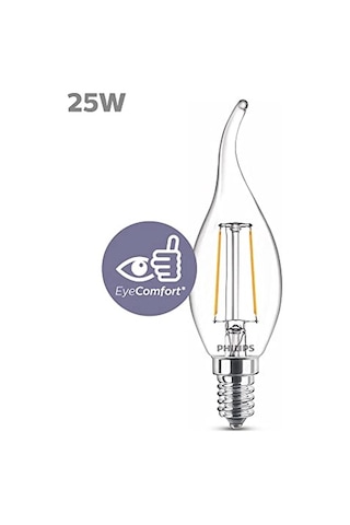 Philips Led Classic 25w Ba35 E14 Ww Cl Dim Edilmez Sarı Işık Filament Ampul