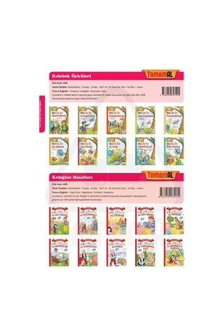 Masal Çantası 100 Temel Eserden Seçilmiş 40 Kitap - 1. ve 2. Sınıflar İçin- Ema Çocuk
