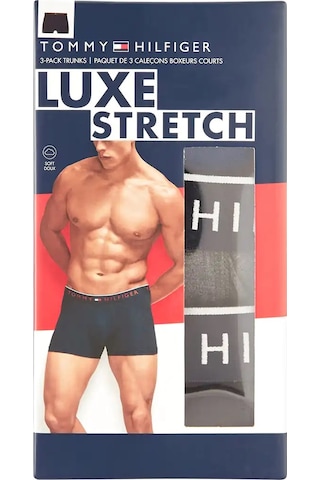 Tommy Hilfiger Tommy Hılfıger Luxe Stretch Erkek 3 Lü Boxer 09T4102 410 Siyah