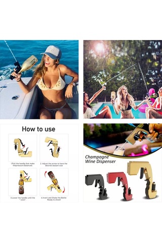 Suofeng Siyah Parti Feneri: Şampanya/ Bira Spreyi, Bar Atmosfer Aracı, Pom Malzeme, Ayarlanabilir Tıkanıklık Çapı Siyah