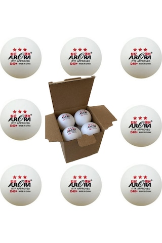 Aurora 3 Yıldızlı Masa Tenisi Maç Topu İttf Onaylı 8'li Kutu