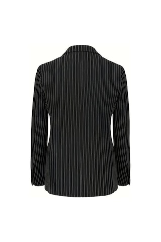 Suitmen Erkek Kruvaze Silim Fitt Çizgili Takım Elbise Bgl-st04764 Siyah