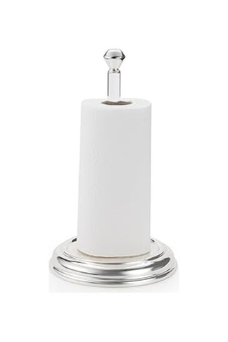 Modern Rulo Havluluk Pirinç Ve Gümüş İşlemeli Havlu Standı Gümüş Çok Renkli