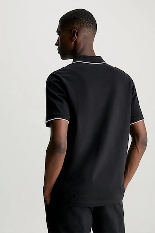 Calvin Klein Stretch Pıque Tıppıng Polo SIYAH Siyah