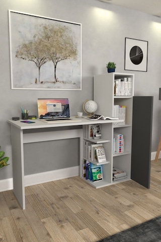 Diamond Dolaplı Çalışma Masası Antrasit Antrasit