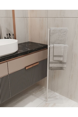 Aju Havluluk Kağıt Havlu Askısı Beyaz Metal Malzeme Kurulum Gerektirmez Devrilmez Banyo Dekorasyonu Beyaz