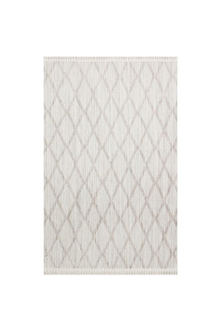 Bespoky Cozy 4 Grey Geometrik Modern Salon Halısı