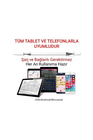 Samsung Galaxy Tab S6 Lite P610 / Sm-p620 2 In 1 Stylus Özel Tasarım Ve Çizim Kalemi