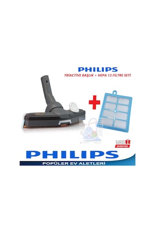 Philips Uyumlu Fc 9205 Triactive Marathon Emici Başlık + Hepa13 Filtre