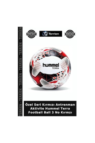 Özel Seri Kırmızı Antrenman Aktivite Hummel Terra Football Ball 3 No Kırmzı