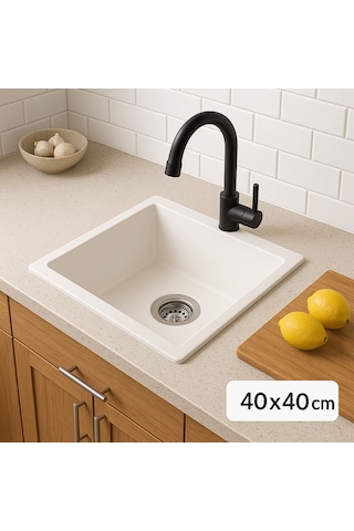 Bloom Platin 400 Granit Eviye 40 x 40 CM