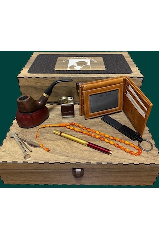 Pipsan Pipo Ahlat Ağacı Balsa Filitreli Çakmaklı Cüzdan Anahtarlık Tesbih Set 605737-539255