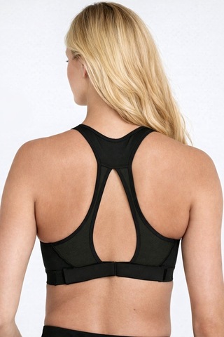 Swoosh High Support Non Padded Adjustable Sports Bra Kadın Yüksek Destekli Spor Sütyeni Siyah Siyah
