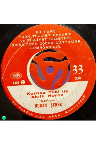 Nuran Şener - İyilik Kazanır / Kurnaz Tilki İle Akıllı Horoz - Nadir Çocuk Masal Plağı 33 Devir