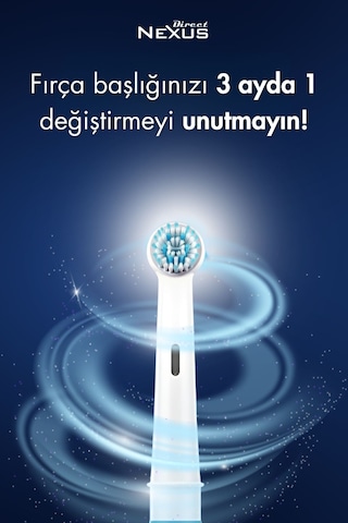 Direct Nexus Oral-B Uyumlu Yumuşak Elektrikli Diş Fırçası Yedek Başlığı 4'lü Soft