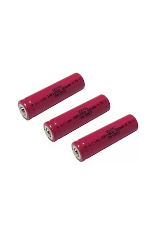 Sertec 14500 3.7 Volt 800mA Li-ion Şarj Edilebilir Pil 3 Adet
