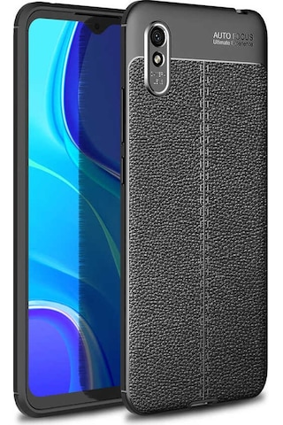 Xiaomi Redmi 9a Kılıf Zore Niss Silikon Kapak Siyah