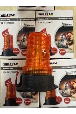 Traktör Fortlif Mini Çakar Lamba Sarı Çakar Lamba 12-24 Volt