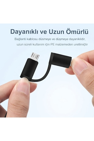 Type-c + Micro Usb 2 Si 1 Arada Otg Kablo Usb 3.0 Tak & Çalıştır 1 Adet