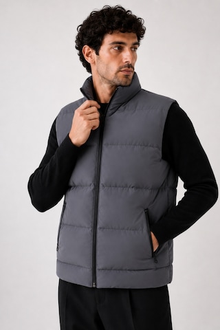 Maison Rae Erkek Gri, Nova Kumaş, Dik Yaka, Su Ve Rüzgâr Dirençli, Puffer Yelek